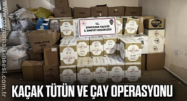 Kaçak tütün ve çay operasyonu