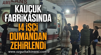 Kauçuk fabrikasında 14 işçi dumandan zehirlendi