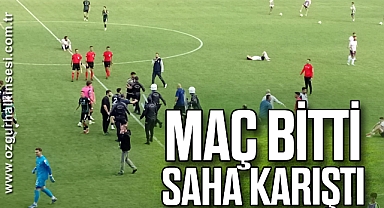 Maç bitti saha karıştı