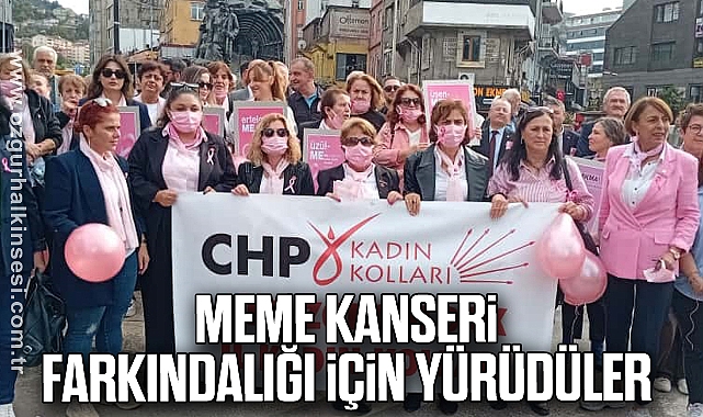 MEME KANSERİ FARKINDALIĞI İÇİN YÜRÜDÜLER