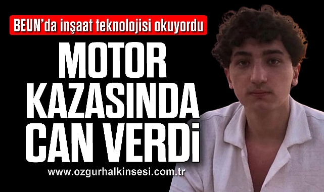 MOTOR KAZASINDA CAN VERDİ