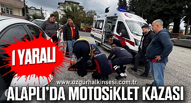  Motosiklet kazasında 1 kişi yaralandı