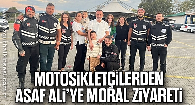 Motosikletçilerden Asaf Ali’ye Moral Ziyareti