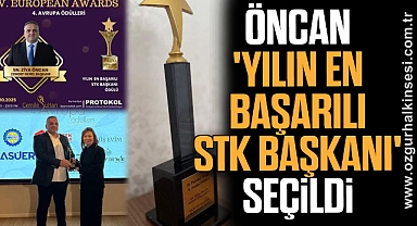 Öncan 'Yılın En Başarılı STK Başkanı' Seçildi