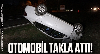 OTOMOBİL TAKLA ATTI!
