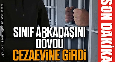 SINIF ARKADAŞINI DÖVDÜ, CEZAEVİNE GİRDİ