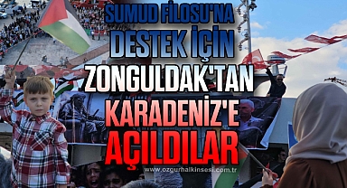 Sumud Filosu'na destek için Karadeniz'e açıldılar