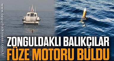 Zonguldaklı balıkçılar füze motoru buldu