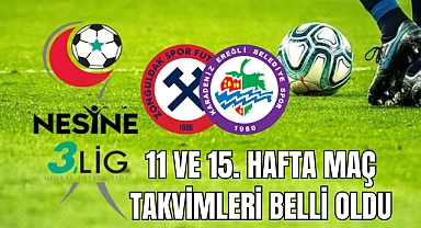 11 ve 15. hafta maç takvimleri belli oldu