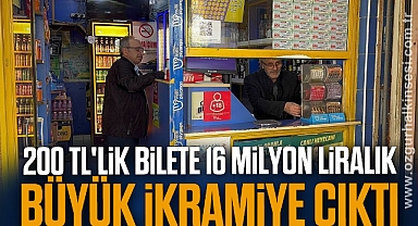 200 TL'lik bilete 16 milyon liralık büyük ikramiye çıktı