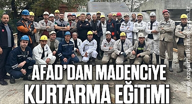 AFAD'DAN MADENCİYE KURTARMA EĞİTİMİ 