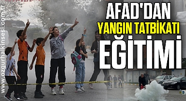 AFAD'DAN YANGIN TATBİKATI EĞİTİMİ