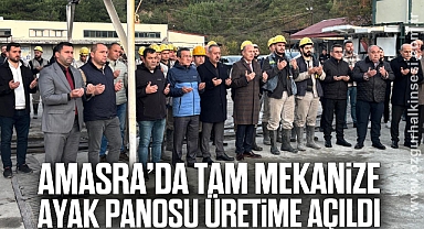 AMASRA’DA TAM MEKANİZE AYAK PANOSU ÜRETİME AÇILDI