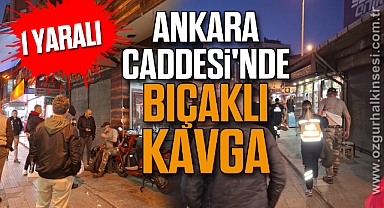 Ankara Caddesi'nde Bıçaklı Kavga: 1 Yaralı