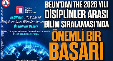BEUN’dan THE 2026 Yılı Disiplinler Arası Bilim Sıralaması’nda Önemli Bir Başarı