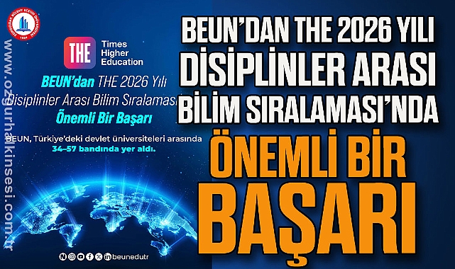 BEUN’dan THE 2026 Yılı Disiplinler Arası Bilim Sıralaması’nda Önemli Bir Başarı