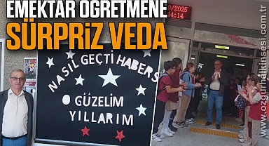 Emektar Öğretmene Sürpriz Veda