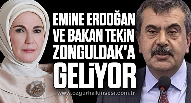 Emine Erdoğan ve Bakan Tekin Zonguldak'a Geliyor