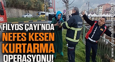 Filyos Çayı’nda Nefes Kesen Kurtarma Operasyonu!