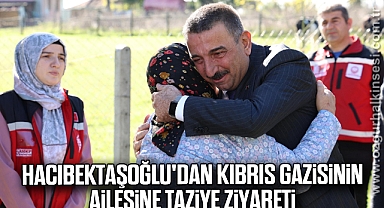 Hacıbektaşoğlu'dan Kıbrıs Gazisinin Ailesine Taziye Ziyareti