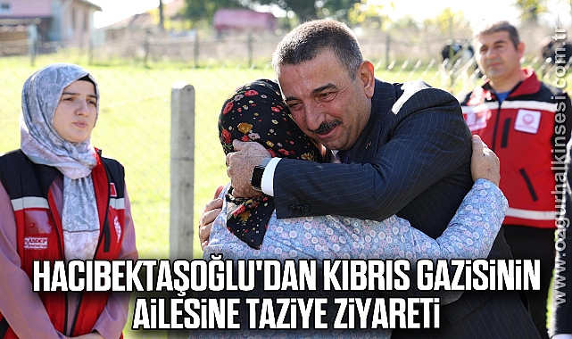 Hacıbektaşoğlu'dan Kıbrıs Gazisinin Ailesine Taziye Ziyareti