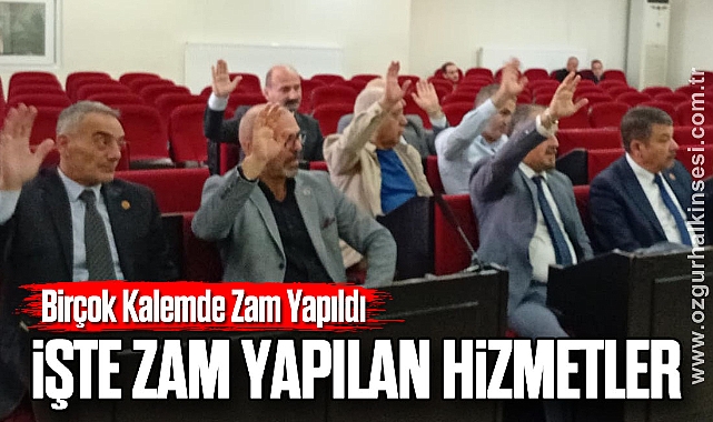 İşte Zam Yapılan Hizmetler...