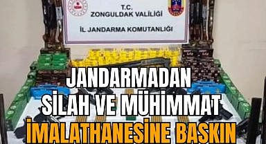 JANDARMADAN SİLAH VE MÜHİMMAT İMALATHANESİNE BASKIN