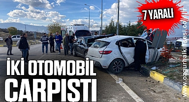 Karabük’te iki otomobil çarpıştı