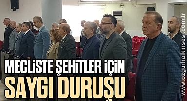 Mecliste şehitler için saygı duruşu 