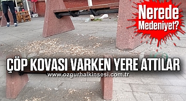 Nerede Medeniyet? Çöp kovası varken yere attılar