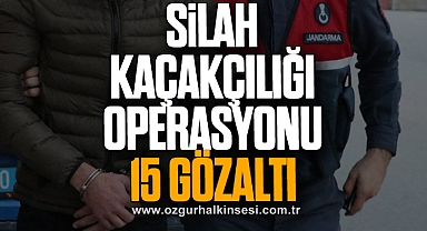  Silah kaçakçılığı operasyonu: 15 gözaltı
