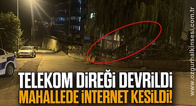 Telekom Direği Devrildi, Mahallede İnternet Kesildi!