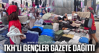 TKH'Lİ GENÇLER GAZETE DAĞITTI