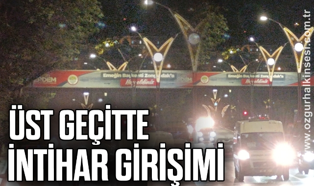 Üst Geçitte İntihar Girişimi: Ekipler Aşağıya İndirdi
