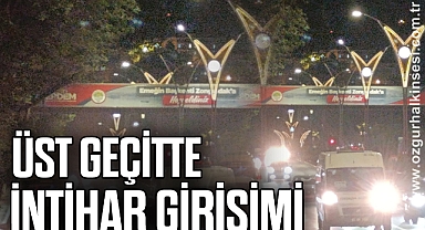 Üst Geçitte İntihar Girişimi: Ekipler Aşağıya İndirdi