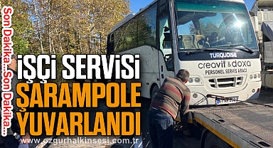 Zonguldak‘ta İşçi Servisi Şarampole Yuvarlandı