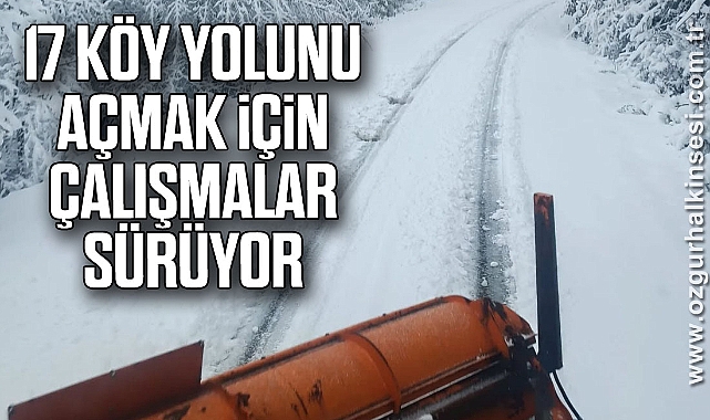 17 köy yolunu açmak için çalışmalar sürüyor