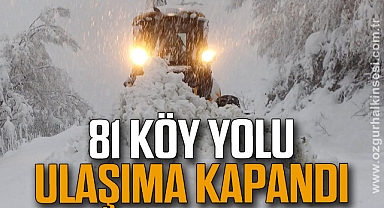 81 köy yolu ulaşıma kapandı