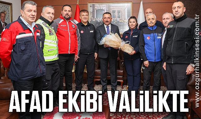 AFAD EKİBİ VALİLİKTE