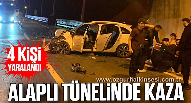 Alaplı Tünelinde Kaza: 4 Kişi Yaralandı