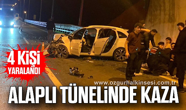 Alaplı Tünelinde Kaza: 4 Kişi Yaralandı