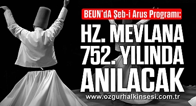 BEUN’dA Şeb-i Arus Programı: Hz. Mevlana 752. Yılında Anılacak
