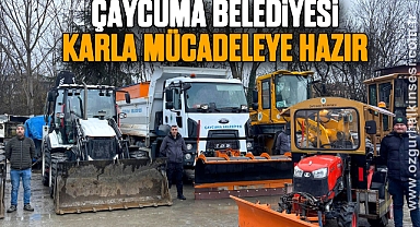 Çaycuma Belediyesi karla mücadeleye hazır