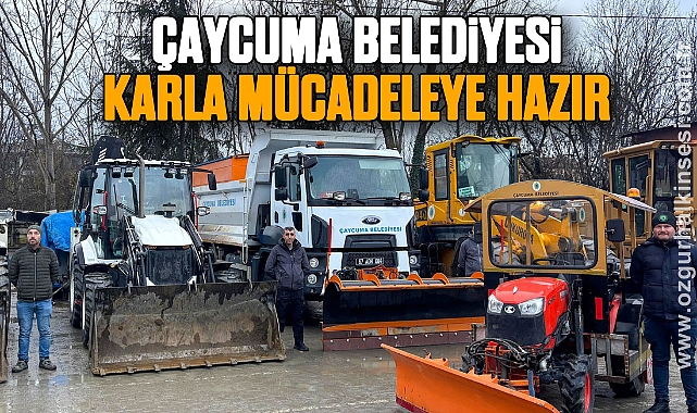 Çaycuma Belediyesi karla mücadeleye hazır