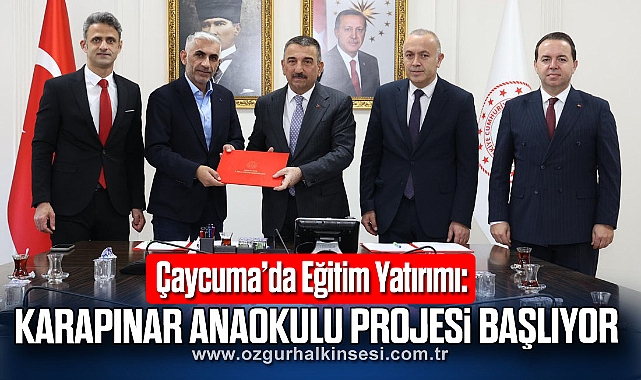 Çaycuma’da Eğitim Yatırımı: Karapınar Anaokulu Projesi Başlıyor