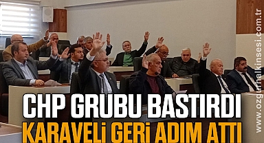 CHP Grubu Bastırdı, Karaveli Geri Adım Attı
