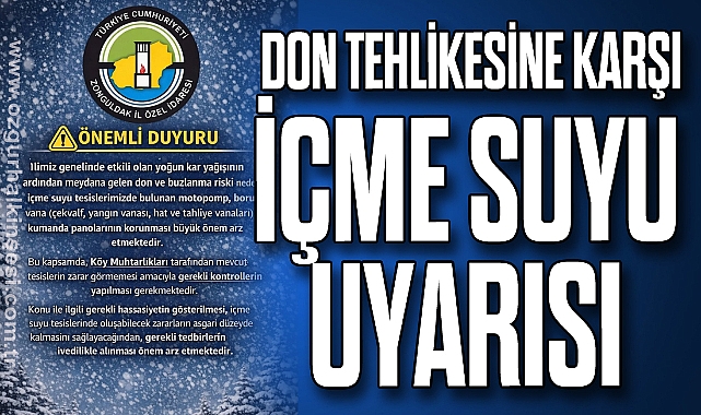 Don Tehlikesine Karşı İçme Suyu Uyarısı