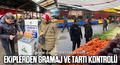 Ekiplerden Gramaj ve Tartı Kontrolü