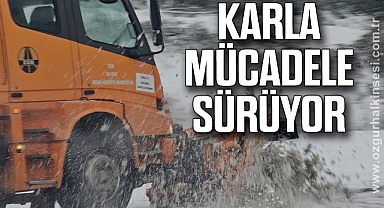 Ekiplerin karla mücadele çalışmaları sürüyor