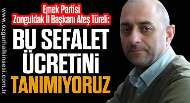 Emek Partisi Zonguldak İl Başkanı Ateş Türeli: “Asgari ücret sefalet düzeyinde belirlendi”